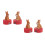 4Pcs Cute Rabbit Shaped Wooden Manual Sharpener Handheld Pencil Tool 5