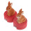 4Pcs Cute Rabbit Shaped Wooden Manual Sharpener Handheld Pencil Tool 2