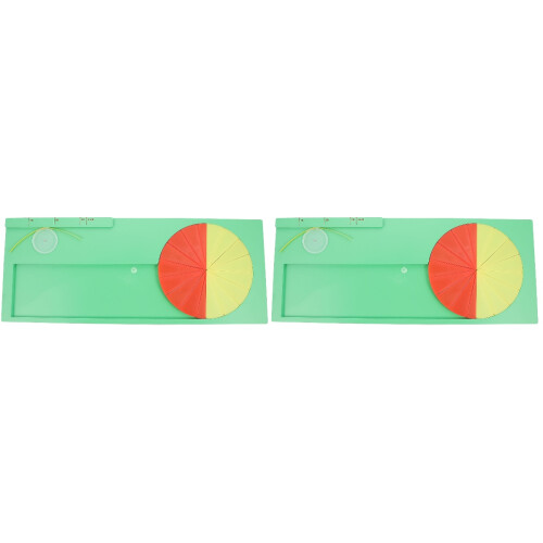 2Pcs Green Circular Area Teaching Prop for Primary School Math 1