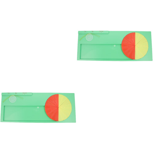 2Pcs Green Circular Area Teaching Prop for Primary School Math 2