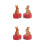 4Pcs Cute Rabbit Shaped Wooden Manual Sharpener Handheld Pencil Tool 9