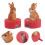 4Pcs Cute Rabbit Shaped Wooden Manual Sharpener Handheld Pencil Tool 10