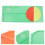 2Pcs Green Circular Area Teaching Prop for Primary School Math 10