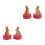 4Pcs Cute Rabbit Shaped Wooden Manual Sharpener Handheld Pencil Tool 4
