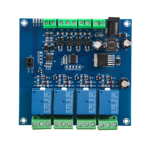 Modbus RTU 4 Way Relay Module 7-24V Relay Module  RS485/TTL Input and Output with Anti Reverse Protection