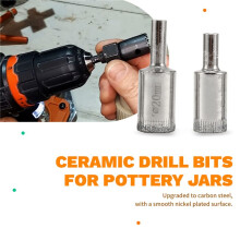 Diamond Drill Bits Set, 10 PCS Diamond Hole Saw Set, Glass Drill Bit for Ceramic Tile Porcelain Marble Granite Bottles