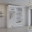 MN Furniture Double Sliding Full Mirror Wardrobe White 150cm 3