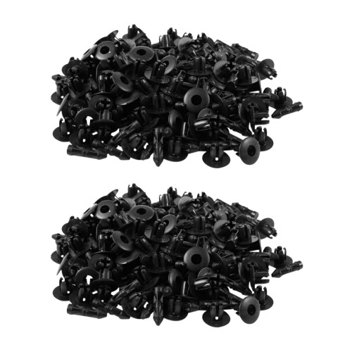 7mm Hole Plastic Rivets Fastener Auto Car  Bumper Push Clips 200 Pcs