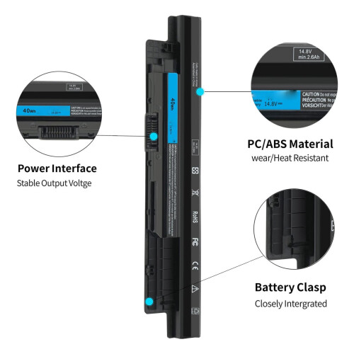 40Wh 14.8V 4-Cell Battery for 14 3421 Black 2
