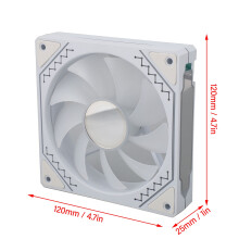 120 mm Gehäuselüfter, ARGB-Gehäusekühlerlüfter, 5