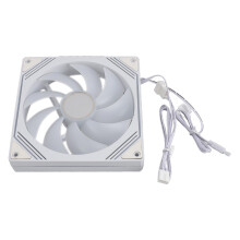 ARGB Chassis Fan 140x140x25mm, 650-1850RPM, White, Silent Cooling