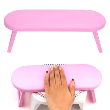 2 Stück Faltbares pinkes Nagelhandschmeichelkissen, 29,5 cm, waschbar