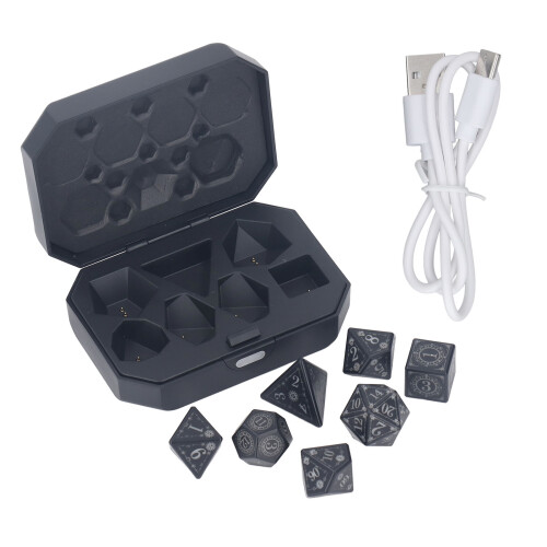 Set di 7 dadi LED da 25 mAh, 10x7x3,6 cm multicolore 2