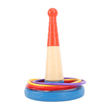 Kinder-Ringwurfspiel aus Kunststoff, 19 cm Basis, für drinnen und draußen spielbar