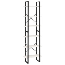 Scaffale di stoccaggio 60 x 30 x 210 cm in legno di pino massello bianco 02_0000627