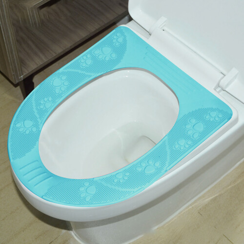 Toilettensitzauflage Silikon himmelblau waschbar 1