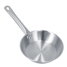 Stainless Steel Frying Pan 8.7x2.0in Single Handle Silver Cookware