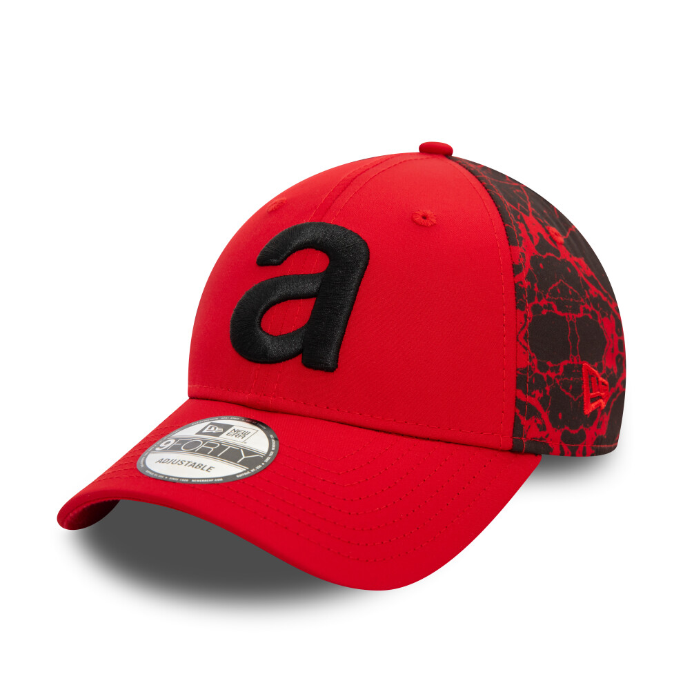 New Era Aprilia Cap Adjustable Mens Crackle Print 9Forty Red