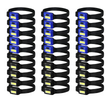30-Pack LED Headlamp Flashlights, 800 lm, 160 Beam, 3 Modes, Adjustable Waterproof Headbands for Adults & Kids