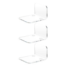Juego de 3 Estantes Flotantes de Acrílico para Cámaras de Seguridad, Monitores de Bebé y Altavoces. Estante de Pared Pequeño Universal.