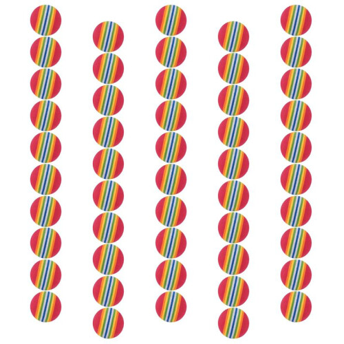 50pcs  Swing Training Aids Indoor Practice Sponge Foam Rainbow Balls