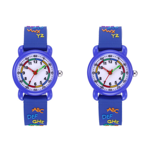 2Pièces Enfants Cartoon 3D, Quartz Précis Et 1