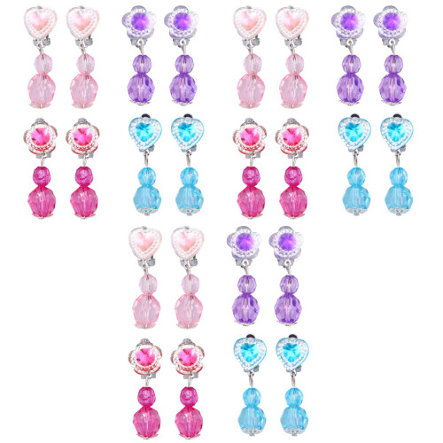 12Paires Boucles Et Pendentifs Enfants Coloré 2