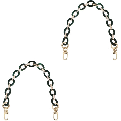 2Pièces Sac Vert Résine, Accessoire Mode Fabriqué Pour DIY 2