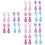 12Paires Boucles Et Pendentifs Enfants Coloré 6