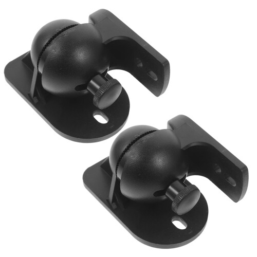 8Ensembles Support Haut-Parleur Mural Pivotant Acier Inoxydable Noir