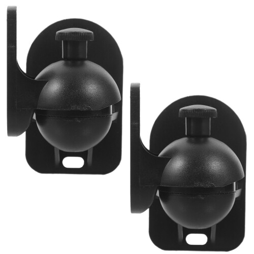 8Ensembles Support Haut-Parleur Mural Pivotant Acier Inoxydable Noir 1