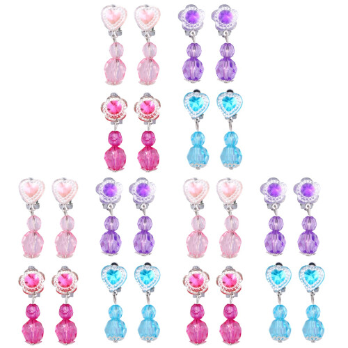 12Paires Boucles Et Pendentifs Enfants Coloré 1