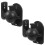 8Ensembles Support Haut-Parleur Mural Pivotant Acier Inoxydable Noir 3