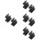 8Ensembles Support Haut-Parleur Mural Pivotant Acier Inoxydable Noir 8