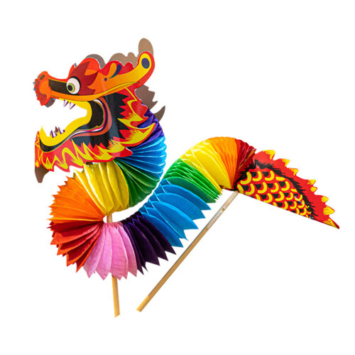 4Pièces Dragon Papier 3D Rouge Accessoires Photo Décor 1