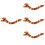 4Pièces Dragon Papier 3D Rouge Accessoires Photo Décor 8