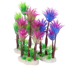 6Pièces Ornements Mini Paysage Plantes Aquarium Décor Coloré
