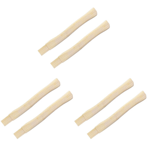 6Pcs Beige Wood Handle Replacement for Ergonomic Camping Tool 1