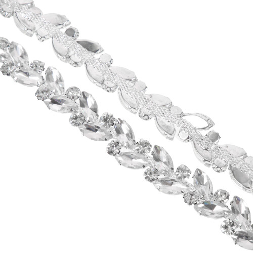 5Pièces Strass Cristal Blanche Décorations Créatives Couture