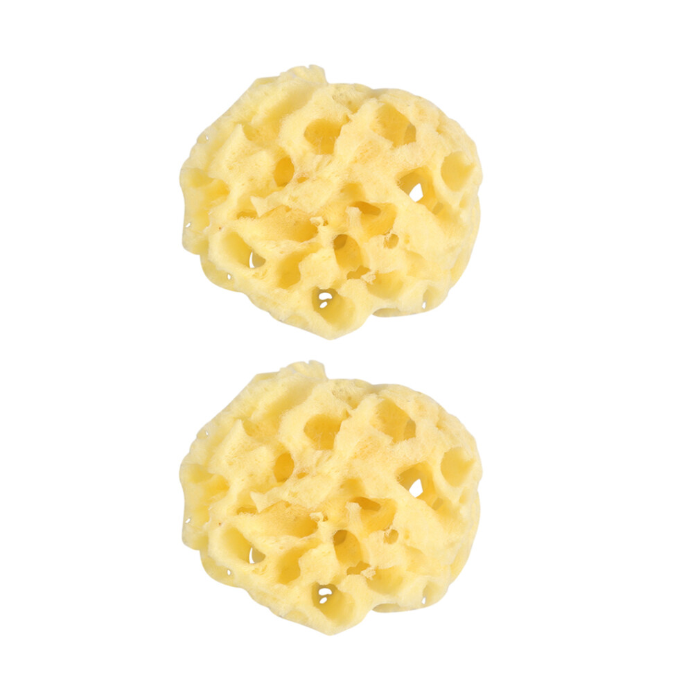 Artibetter Light/Yellow 4Pcs Honeycomb Baby Bath Sponge Natural Shower Sponges