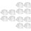 300Pièces Sacs Thermorétractables PVC Transparente Pour 8