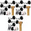18Pièces Support Mural Batte Baseball Noir Fer Pour Maison 3