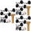 18Pièces Support Mural Batte Baseball Noir Fer Pour Maison 6