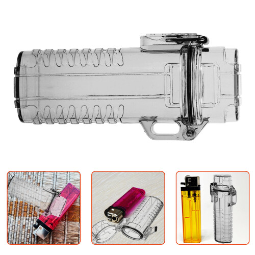 5Pièces Étuis Protecteurs De Briquet Noir Usage Extérieur Compact
