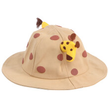 3Pièces Chapeau Pêcheur Kaki Girafe Adorable Protection Enfants