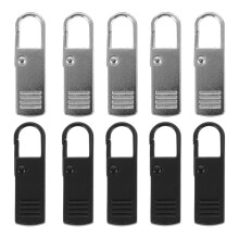 10Pcs Universal Metal Zipper Pull Replacements for Coats Bags Jackets