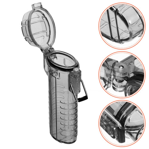 5Pièces Étuis Protecteurs De Briquet Noir Usage Extérieur Compact 2