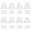 8St Tpu Motorhelm Kat Oren Witte Duurzame Set 6