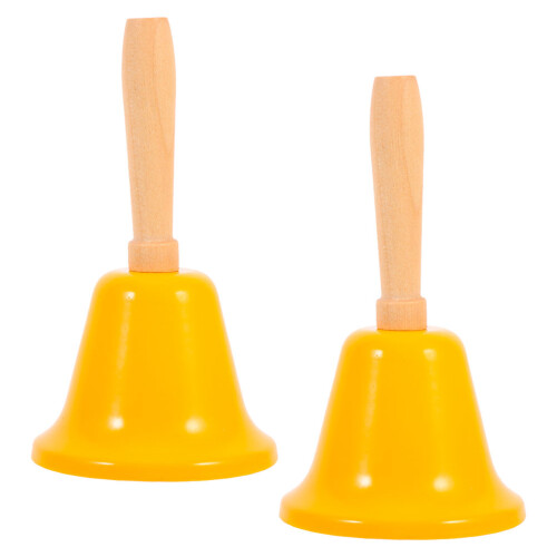 2Pièces Cloche Métal Avec Bois Usage Polyvalent 2