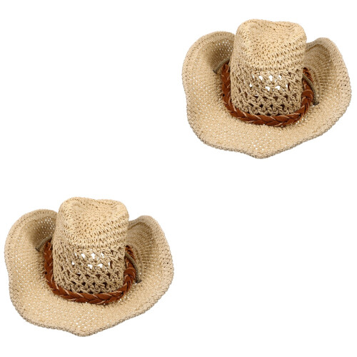 2Pièces Casquette Beige Large Protection Uv Été 2